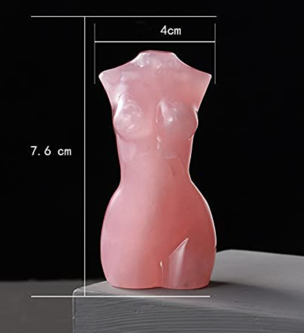 3" Natural Crystal Body Statue Hand Carved Female Statue Crystal Sculpture Crafts Home Decoration Ornaments Energy